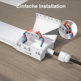 LED Feuchtraumleuchte 120CM mit 36W 5000k Kaltlweiß 3960Lumen, Ultraslim Deckenleuchte Feuchtraum Flach Wasserfest IP65 Wannenleuchte Werkstattlampe für Keller Garage, Weiß