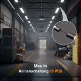 LED Feuchtraumleuchte 120CM mit 36W 5000k Kaltlweiß 3960Lumen, Ultraslim Deckenleuchte Feuchtraum Flach Wasserfest IP65 Wannenleuchte Werkstattlampe für Keller Garage, Schwarz