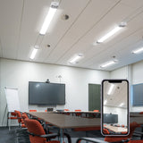 LED Feuchtraumleuchte 150CM mit 45W 5000k Kaltlweiß 4950Lumen, Ultraslim Deckenleuchte Feuchtraum Flach Wasserfest IP65 Wannenleuchte Werkstattlampe für Keller Garage, Weiß
