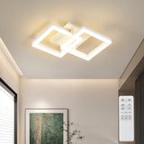 LED Deckenlampe Schlafzimmer Modern Geometrisch 20W Wandleuchte, Deckenleuchte mit Fernbedienung Stufenlos Dimmbar 3000-6500K für Flur Balkon, Esszimmer, Garderobe, Weiß [Energieklasse E]
