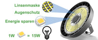 Hallenstrahler 200W Kaltweiß 5000K | 34000lm 90°Abstrahlwinkel UFO Highbay Industrielampe IP65 Hallenbeleuchtung für Gewerbliche Lager/Werkstatt/Garage leuchte [Energieklasse B]