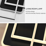 LED Deckenleuchte Wohnzimmerlampe Kompatibel mit Alexa und Google Assistant, 40W Deckenlampe Mit Fernbedienung APP Stufenlos Dimmbar 3000-6500K, für Esszimmer Schlafzimmer (Schwarz)