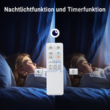 LED Deckenlampe Wohnzimmer 32W 3300LM mit Fernbedienung, 3000-6500K Stufenlos Dimmbar, Deckenleuchte mit Speicherfunktion, Metall, Für Schlafzimmer Esszimmer Flur [Energieklasse F]