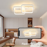 ANTENLICHT LED Deckenleuchte 38W 4260LM, Quadratisch, Stufenlos Dimmbar 3000K-6500K, Wohnzimmerlampe Mit Fernbedienung, Metall, mit Speicherfunktion, für Schlafzimmer Esszimmer Flur Küche [Energieklasse F]