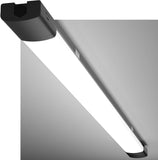 LED Feuchtraumleuchte 120CM mit 36W 5000k Kaltlweiß 3960Lumen, Ultraslim Deckenleuchte Feuchtraum Flach Wasserfest IP65 Wannenleuchte Werkstattlampe für Keller Garage, Schwarz