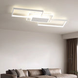 LED Deckenleuchte 80CM, 50W Deckenlampe, 3000K-6500K Dimmbar Rechteckige Wohnzimmerlampe, Mit Fernbedienung, Metall Moderne Lampe für Schlafzimmer Esszimmer [Energieklasse E]