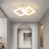 LED Deckenlampe Schlafzimmer Modern Geometrisch 20W Wandleuchte, Deckenleuchte mit Fernbedienung Stufenlos Dimmbar 3000-6500K für Flur Balkon, Esszimmer, Garderobe, Weiß [Energieklasse E]