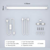 LED Feuchtraumleuchte 120CM mit Stecker und Schalter Plug und Play, Einfache Reihenschaltung Werkstattlampe mit 36W 5000k Kaltlweiß 3960Lumen, Wasserfest IP65 für Keller Garage, Weiß