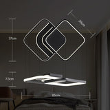 LED Deckenlampe Dimmbar 65CM, 45W 5600lm Deckenleuchte Wohnzimmer mit Fernbedienung/Memory-Funktion, Stufenlos 2800-6000K Wohnzimmerlampe für Schlafzimmer Esszimmer Kinderzimmer Flur, Schwarz