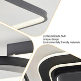 LED Deckenlampe Dimmbar 65CM, 45W 5600lm Deckenleuchte Wohnzimmer mit Fernbedienung/Memory-Funktion, Stufenlos 2800-6000K Wohnzimmerlampe für Schlafzimmer Esszimmer Kinderzimmer Flur, Schwarz