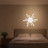 Deckenleuchte Wohnzimmer 40W Blume-Design, LED Deckenlampe Dimmbar 2800-6000K Stufenlos mit Fernbedienung/Memory-Funktion, Moderne Deckenbeleuchtung für Schlafzimmer Kinderzimmer, Weiß