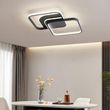 LED Deckenlampe Dimmbar 65CM, 45W 5600lm Deckenleuchte Wohnzimmer mit Fernbedienung/Memory-Funktion, Stufenlos 2800-6000K Wohnzimmerlampe für Schlafzimmer Esszimmer Kinderzimmer Flur, Schwarz
