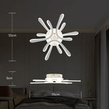 Deckenleuchte Wohnzimmer 40W Blume-Design, LED Deckenlampe Dimmbar 2800-6000K Stufenlos mit Fernbedienung/Memory-Funktion, Moderne Deckenbeleuchtung für Schlafzimmer Kinderzimmer, Weiß