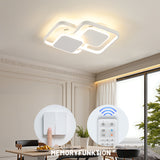 LED Deckenlampe Wohnzimmer 32W 3300LM mit Fernbedienung, 3000-6500K Stufenlos Dimmbar, Deckenleuchte mit Speicherfunktion, Metall, Für Schlafzimmer Esszimmer Flur [Energieklasse F]
