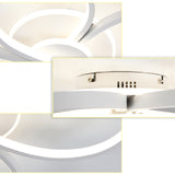 LED Deckenleuchte Blume-Design Modern, 42W 5300lm, Stufenlos Dimmbar mit Fernbedienung | Flimmerfrei | Memory-Funktion, Deckenlampe Für Wohnzimmer, Schlafzimmer, Küche, Flur - 60 * 44 * 8.5cm [Energieklasse E]