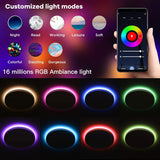 LED Deckenlampe Smart 24W Kompatibel mit Alexa und Google Assistant Ø30cm, Steuerbar via App mit 16 Millionen DIY Farben, Wifi Deckenleuchte mit Fernsteuerung für Schlafzimmer, Wohnzimmer [Energieklasse F]
