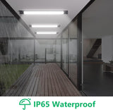 LED Feuchtraumleuchte 120CM mit Stecker und Schalter Plug und Play, Einfache Reihenschaltung Werkstattlampe mit 36W 5000k Kaltlweiß 3960Lumen, Wasserfest für Keller Garage, Schwarz