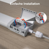 LED Feuchtraumleuchte 60CM mit 18W 5000k Kaltlweiß 1980Lumen, Ultraslim Deckenleuchte Feuchtraum Flach Wasserfest IP65 Wannenleuchte Werkstattlampe für Keller Garage, Grau
