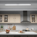 LED Feuchtraumleuchte 40CM mit Stecker und Schalter Plug und Play, Einfache Reihenschaltung Werkstattlampe mit 16W 5000k Kaltlweiß 1760Lumen, Wasserfest IP65 für Keller Garage, Weiß