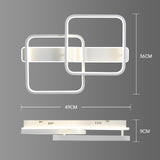 ANTENLICHT LED Deckenleuchte 38W 4260LM, Quadratisch, Stufenlos Dimmbar 3000K-6500K, Wohnzimmerlampe Mit Fernbedienung, Metall, mit Speicherfunktion, für Schlafzimmer Esszimmer Flur Küche [Energieklasse F]