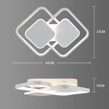 LED Deckenlampe Wohnzimmer 32W 3300LM mit Fernbedienung, 3000-6500K Stufenlos Dimmbar, Deckenleuchte mit Speicherfunktion, Metall, Für Schlafzimmer Esszimmer Flur [Energieklasse F]