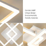 LED Deckenlampe Schlafzimmer Modern Geometrisch 20W Wandleuchte, Deckenleuchte mit Fernbedienung Stufenlos Dimmbar 3000-6500K für Flur Balkon, Esszimmer, Garderobe, Weiß [Energieklasse E]