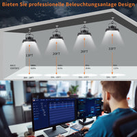 Hallenstrahler 150W Kaltweiß 5000K | 25500lm 90°Abstrahlwinkel UFO Highbay Industrielampe IP65 Hallenbeleuchtung für Gewerbliche Lager/Werkstatt/Garage leuchte [Energieklasse B]