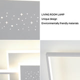 LED Deckenleuchte 80CM, 50W Deckenlampe, 3000K-6500K Dimmbar Rechteckige Wohnzimmerlampe, Mit Fernbedienung, Metall Moderne Lampe für Schlafzimmer Esszimmer [Energieklasse E]