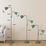 ANTENLICHT YOYO Stehlampe mit leselampe | E27 Fassung max. 60W | 360° schwenkbare Stehleuchte mit 2 Lampenköpfen | Vintage Modern Metall Stehlampe für Wohnzimmer | Höhe 159cm Grün ohne Birne [Energieklasse A+]