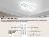 ANTENLICHT LED Deckenleuchte 38W 4260LM, Quadratisch, Stufenlos Dimmbar 3000K-6500K, Wohnzimmerlampe Mit Fernbedienung, Metall, mit Speicherfunktion, für Schlafzimmer Esszimmer Flur Küche [Energieklasse F]