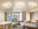 LED Deckenlampe Wohnzimmer 32W 3300LM mit Fernbedienung, 3000-6500K Stufenlos Dimmbar, Deckenleuchte mit Speicherfunktion, Metall, Für Schlafzimmer Esszimmer Flur [Energieklasse F]