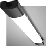 LED Feuchtraumleuchte 60CM mit 18W 5000k Kaltlweiß 1980Lumen, Ultraslim Deckenleuchte Feuchtraum Flach Wasserfest IP65 Wannenleuchte Werkstattlampe für Keller Garage, Schwarz