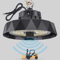 Anten 200W LED Hallenstrahler mit Bewegungsmelder 37600LM, LED Strahler UFO Highbay 6000K, Werkstattlampe 120°Abstrahlwinkel, IP65 Hallenbeleuchtung Gewerbliche Lager Werkstatt Garage