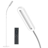 Anten Stehlampe Dimmbar Weiß | 12W 1200lm LED Stehleuchte Wohnzimmer mit Fernbedienung & Touch-Steuerung | 4 Farbtemperatur 3K-6K Leselampe mit 360° Verstellbarem Schwanenhals für Schlafzimmer Büro