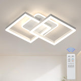 ANTENLICHT LED Deckenlamape Wohnzimmer Modern Geometrisch, 40W Wohnzimmerlampe mit Fernbedienung Stufenlos Dimmbar 3000-6500K, Deckenleuchte aus Metall für Wohnzimmer Schlafzimmer, Weiß