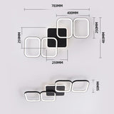 ANTENLICHT LED Deckenleuchte Wohnzimmer 50W 5600LM mit Fernbedienung Stufenlos Dimmbar 2700-6500K, Wohnzimmerlampe mit Memory-Funktion aus Metall für Schlafzimmer Esszimmer Flur Kinderzimmer, Schwarz