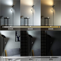 Stehlampe Dimmbar 4200LM, 3000-6000K Stehlampe Wohnzimmer, Deckenfluter LED Dimmbare mit Fernbedienung & Touch-Steuerung, Stehleuchte Leselampe für Schlafzimmer Büro Höhle, Schwarz