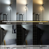 Stehlampe Dimmbar 4200LM, 3000-6000K Stehlampe Wohnzimmer, Deckenfluter LED Dimmbare mit Fernbedienung & Touch-Steuerung, Stehleuchte Leselampe für Schlafzimmer Büro Höhle, Schwarz