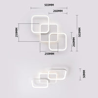 ANTENLICHT LED Deckenleuchte Wohnzimmer 40W 4500LM mit Fernbedienung Stufenlos Dimmbar 2700-6500K, Wohnzimmerlampe mit Memory-Funktion aus Metall für Schlafzimmer Esszimmer Flur Kinderzimmer, Weiß
