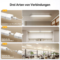 Anten Feuchtraumleuchte LED 120cm, 36W 4000LM Neonröhre, Neutralweiß 4000K Feuchtraumlampe, IP65 Wasserfest Wannenleuchte, Werkstattlampe, Kellerleuchte, Deckenleuchte für Büros, 1 Stück