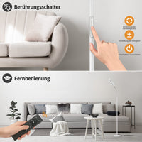 Anten Stehlampe Dimmbar Weiß | 12W 1200lm LED Stehleuchte Wohnzimmer mit Fernbedienung & Touch-Steuerung | 4 Farbtemperatur 3K-6K Leselampe mit 360° Verstellbarem Schwanenhals für Schlafzimmer Büro