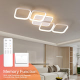 ANTENLICHT LED Deckenleuchte Wohnzimmer 50W 5600LM mit Fernbedienung Stufenlos Dimmbar 2700-6500K, Wohnzimmerlampe mit Memory-Funktion aus Metall für Schlafzimmer Esszimmer Flur Kinderzimmer, Weiß