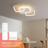 ANTENLICHT LED Deckenleuchte Wohnzimmer 40W 4500LM mit Fernbedienung Stufenlos Dimmbar 2700-6500K, Wohnzimmerlampe mit Memory-Funktion aus Metall für Schlafzimmer Esszimmer Flur Kinderzimmer, Weiß
