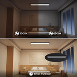 Amdelne LED Panel Deckenleuchte 100x25cm, 3000-6500K Deckenleuchte Dimmbar, 30W Deckenlampe Lang Flach mit Fernbedienung Nachtlicht Memory-Funktion für Wohnzimmer Schlafzimmer Badezimmer Büro küche