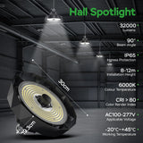 Anten 200W LED Hallenstrahler mit Bewegungsmelder 37600LM, LED Strahler UFO Highbay 6000K, Werkstattlampe 120°Abstrahlwinkel, IP65 Hallenbeleuchtung Gewerbliche Lager Werkstatt Garage