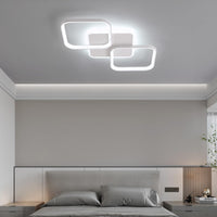 ANTENLICHT LED Deckenleuchte Wohnzimmer 40W 4500LM mit Fernbedienung Stufenlos Dimmbar 2700-6500K, Wohnzimmerlampe mit Memory-Funktion aus Metall für Schlafzimmer Esszimmer Flur Kinderzimmer, Weiß