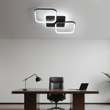 ANTENLICHT LED Deckenleuchte Wohnzimmer 40W 4500LM mit Fernbedienung Stufenlos Dimmbar 2700-6500K, Wohnzimmerlampe mit Memory-Funktion aus Metall für Schlafzimmer Esszimmer Flur Kinderzimmer, Schwarz