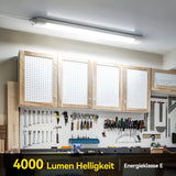 Anten Feuchtraumleuchte LED 120cm, 36W 4000LM Neonröhre, Kalteweiß 6000K Feuchtraumlampe, IP65 Wasserfest Wannenleuchte, Werkstattlampe, Kellerleuchte, Deckenleuchte für Büros, 1 Stück