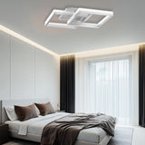 ANTENLICHT LED Deckenlamape Wohnzimmer Modern Geometrisch, 40W Wohnzimmerlampe mit Fernbedienung Stufenlos Dimmbar 3000-6500K, Deckenleuchte aus Metall für Wohnzimmer Schlafzimmer, Weiß