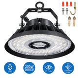 Anten LED Hallenstrahler 200W 30000LM in Kaltweiß(5000K) Schutzart IP65 inkl.U-förmige Montagehalterung [Energieklasse A+]